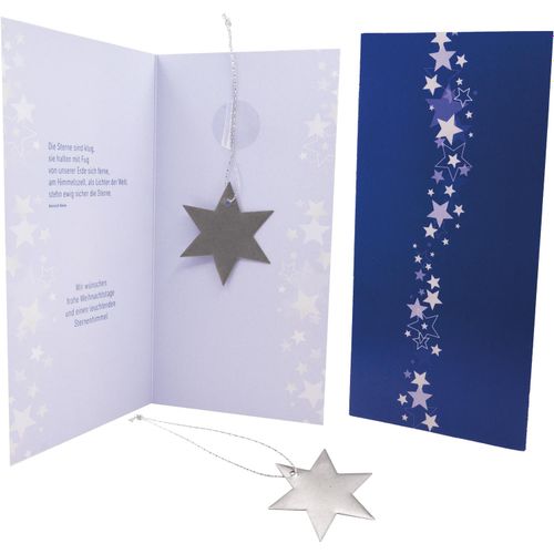 Weihnachtskarte Himmelslicht (Art.-Nr. CA391727) - Der Edelstahl-Stern steht beispielhaft...