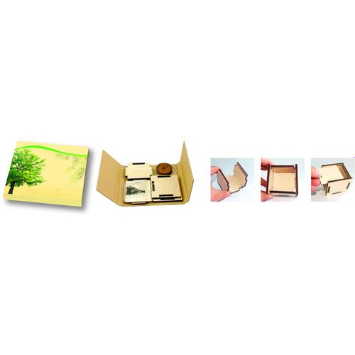 Pflanzsteckbox Natur (Art.-Nr. CA450223) - Mailingstark ist diese flache Box fü...