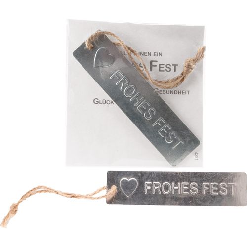 FROHES FEST Päckchen (Art.-Nr. CA554475) - Der Metallanhänger Frohes Fest ist ei...