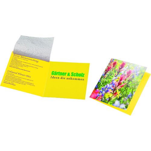 Samenpapier Blumenkärtchen (Art.-Nr. CA781953) - Natur pur mit dem Samenpapier im Klappk...