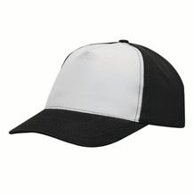 5-Panel-Baseball-Cap BREEZY (schwarz, weiß) (Art.-Nr. CA008782)