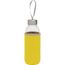 Glas-Flasche TAKE WELL (gelb, transparent) (Art.-Nr. CA038336)