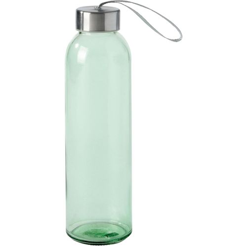Glas-Trinkflasche TAKE SMART (Art.-Nr. CA052210) - Glas-Trinkflasche TAKE SMART: Edelstahld...