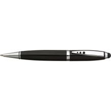 Edelstahl-Kugelschreiber TOUCH DOWN (schwarz, silber) (Art.-Nr. CA088292)