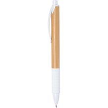 Kugelschreiber BAMBOO RUBBER (braun, weiß) (Art.-Nr. CA113654)