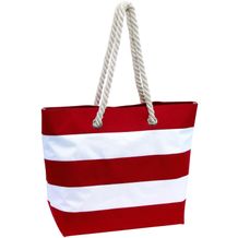 Strandtasche SYLT (rot, weiß) (Art.-Nr. CA117421)