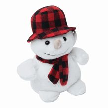 Plüsch-Schneemann JOHANN (rot, weiß) (Art.-Nr. CA242864)