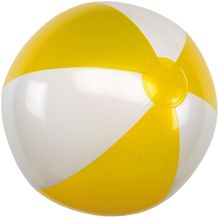 Aufblasbarer Strandball ATLANTIC SHINY (gelb, weiß) (Art.-Nr. CA264023)