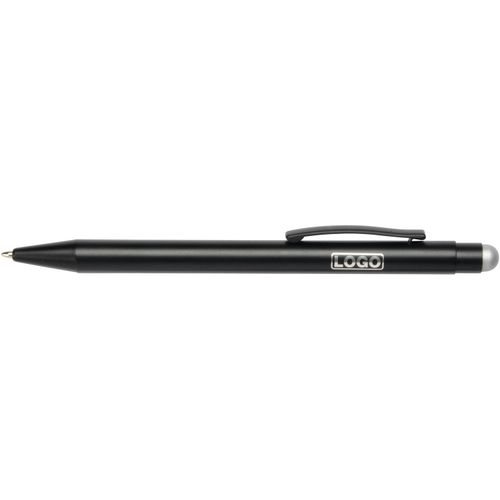 Alu-Kugelschreiber BLACK BEAUTY (Art.-Nr. CA307076) - Alu-Kugelschreiber BLACK BEAUTY, mit...