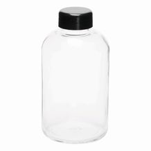 Glas-Trinkflasche DRINK HEALTHY (schwarz, transparent) (Art.-Nr. CA308938)