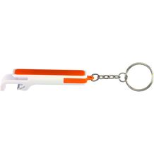 Schlüsselanhänger DOUBLE OPEN (orange, weiß) (Art.-Nr. CA317914)