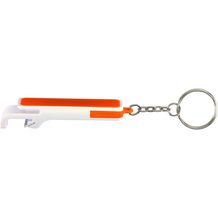 Schlüsselanhänger DOUBLE OPEN (orange, weiß) (Art.-Nr. CA317914)