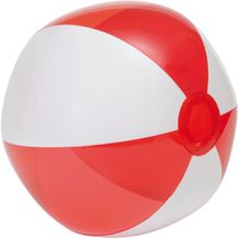 Strandball OCEAN (transparent rot, weiß) (Art.-Nr. CA331787)