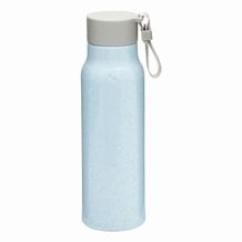 Glas-Trinkflasche ECO DRINK mit Ummantelung (blau) (Art.-Nr. CA334771)