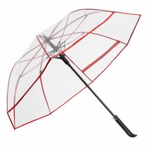 Automatischer Windproof-Stockschirm VIP (rot, transparent) (Art.-Nr. CA351909)