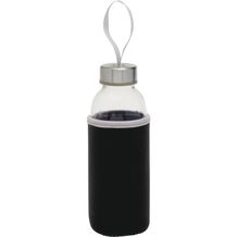 Glas-Flasche TAKE WELL (schwarz, transparent) (Art.-Nr. CA435443)