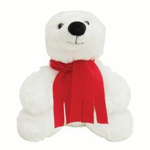 Plüsch-Eisbär LARS (rot, weiß) (Art.-Nr. CA474206)
