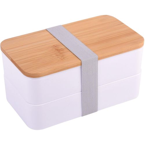 Lunchbox DOUBLE LEVEL (Art.-Nr. CA512613) - Lunchbox DOUBLE LEVEL: mit Gummiband...