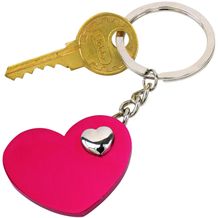 Schlüsselanhänger HEART-IN-HEART (Rot / silber) (Art.-Nr. CA632315)