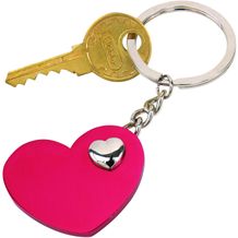Schlüsselanhänger HEART-IN-HEART (rot, silber) (Art.-Nr. CA632315)