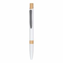 Aluminium-Kugelschreiber BAMBOO SYMPHONY (weiß) (Art.-Nr. CA665373)