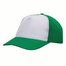 5-Panel-Baseball-Cap BREEZY (dunkelgrün, weiß) (Art.-Nr. CA700186)