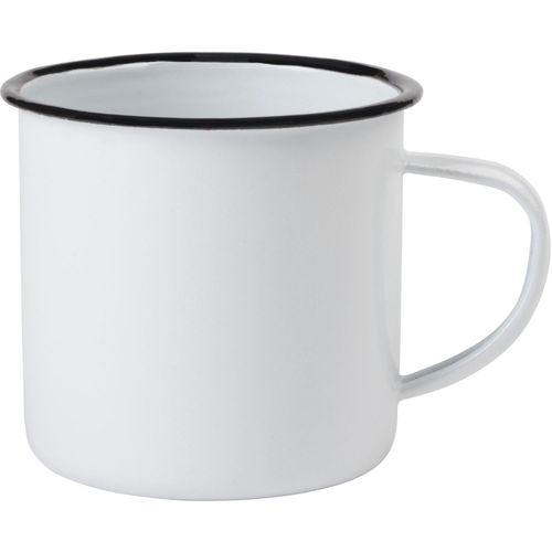 Emaille Becher RETRO CUP (Art.-Nr. CA784426) - Emaille Becher RETRO CUP: mit Henkel,...
