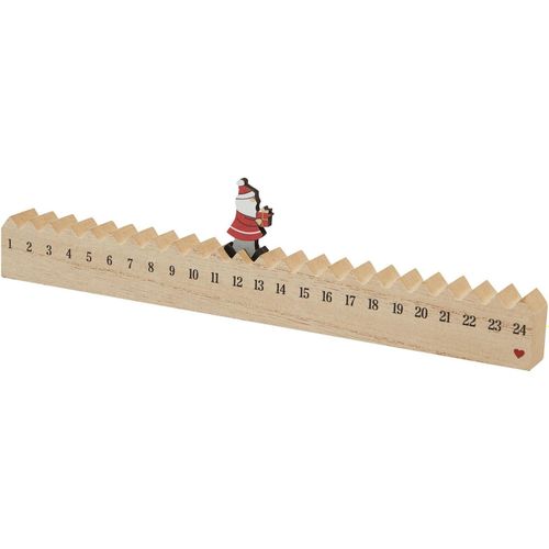 Holz-Kalender WALKING SANTA (Art.-Nr. CA807359) - Holz-Kalender WALKING SANTA: 24-Tage...