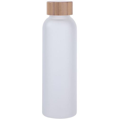 Glas-Flasche TAKE FROSTY (Art.-Nr. CA852147) - Glas-Flasche TAKE FROSTY: Bambus-Deckel...