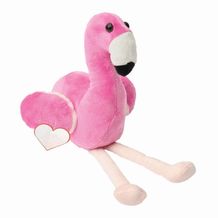 Plüsch-Flamingo LUISA (pink, schwarz, weiß) (Art.-Nr. CA890451)