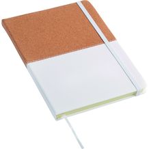 Notizbuch CORKY im DIN-A5-Format (braun, weiß) (Art.-Nr. CA926072)