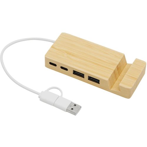 Telefonhalter EXCHANGE (Art.-Nr. CA947940) - Telefonhalter EXCHANGE: mit USB Hub, 2...