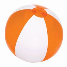 Strandball OCEAN (transparent orange, weiß) (Art.-Nr. CA952359)