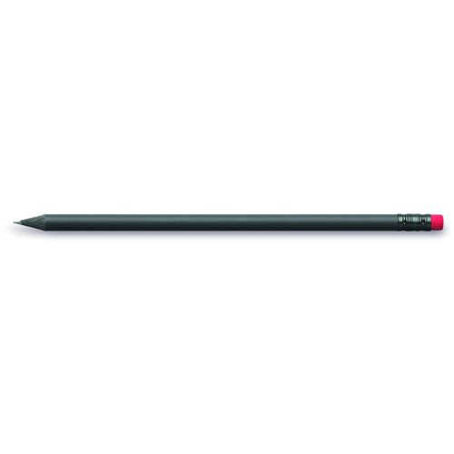 Design Bleistift mit Radiertip (Art.-Nr. CA559157) - Bleistifte, rund, aus schwarz durchfaerb...