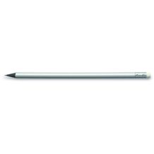 Design Bleistift Silber mit Radiertip (silber) (Art.-Nr. CA718393)