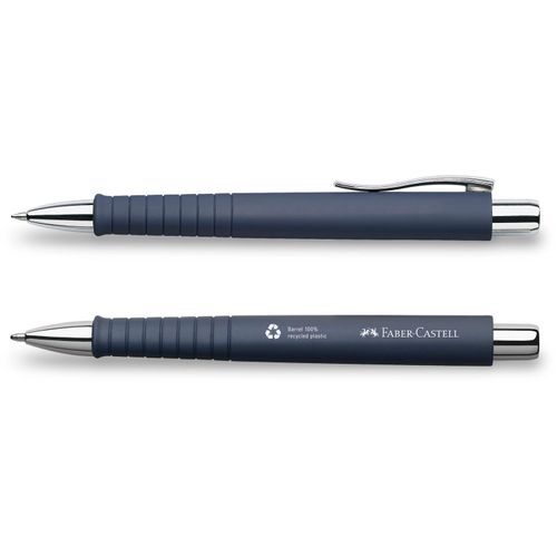 Kugelschreiber Poly Ball Recycling (Art.-Nr. CA790786) - Kugelschreiber mit blauem Schaft aus...
