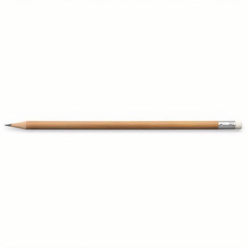 Bleistifte mit Radiertip (Art.-Nr. CA980085) - Bleistift aus naturfarbenem Holz,...