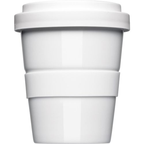 Coffee2Go Mini, Kaffeebecher to Go, mit glatter oder geriffelter Siliconbanderole (Art.-Nr. CA915183) - Coffee2Go Mini, die kleine Variante des...