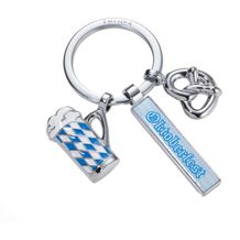 Schlüsselanhänger OKTOBERFEST (blau, silberfarben, weiß) (Art.-Nr. CA016183)