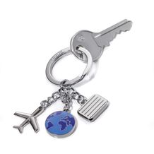 TROIKA Schlüsselanhänger WELTENBUMMLER (blau / silberfarben) (Art.-Nr. CA105452)