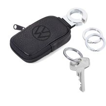 TROIKA Schlüsselanhänger POCKET CLICK VW (schwarz, silberfarben) (Art.-Nr. CA131212)