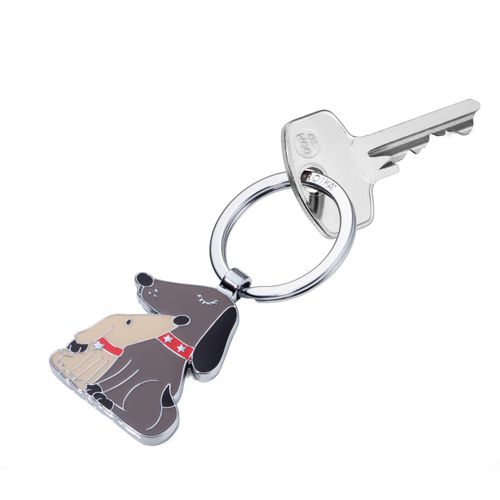 TROIKA Schlüsselanhänger DOG & DOGGY (Art.-Nr. CA207093) - Schlüsselanhänger Hund, Welpe, Emaille...