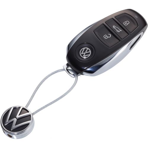 TROIKA Schlüsselanhänger VW LOOP VOLKSWAGEN (Art.-Nr. CA234759) - Schlüsselanhänger VW-Logo, rund, Draht...