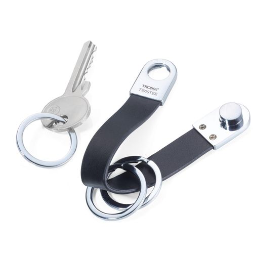 TROIKA Schlüsselanhänger TWISTER STYLE (Art.-Nr. CA264290) - Schlüsselanhänger mit abgerundetem "Tw...