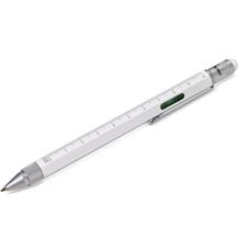 Multitasking-Kugelschreiber CONSTRUCTION (silberfarben, weiß) (Art.-Nr. CA331702)