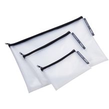 Set ZIPPER BAGS (schwarz, transparent, weiß) (Art.-Nr. CA420697)