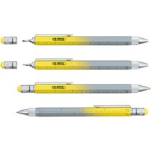 TROIKA Multitasking-Kugelschreiber CONSTRUCTION (gelb, grau) (Art.-Nr. CA540233)