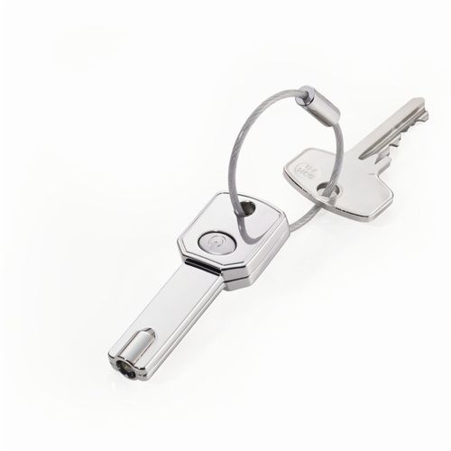 TROIKA Schlüsselanhänger LIGHT KEY (Art.-Nr. CA635319) - Schlüsselanhänger mit weißem LED- Lic...