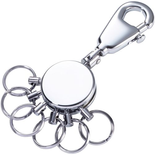 Schlüsselanhänger PATENT (Art.-Nr. CA762096) - Schlüsselanhänger, rund, inkl. Karabin...