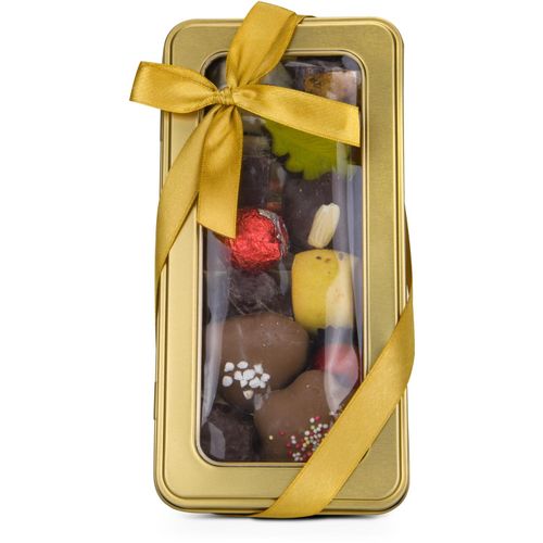 Geschenkartikel / Präsentartikel: Goldenes Adventsgebäck (Art.-Nr. CA040109) - Verschenken Sie 125 g gemischtes Confise...